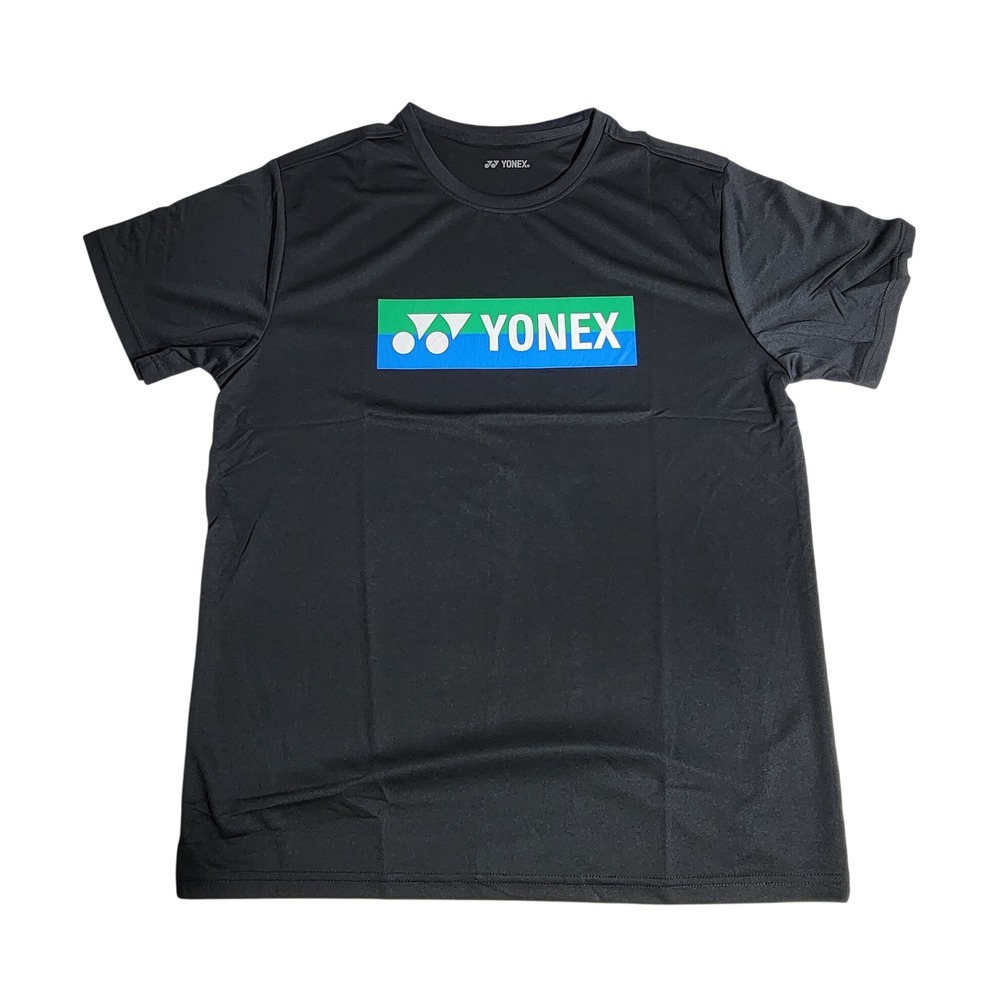 Yonex 22022A Mens Black Graphic Logo Performance T-Shirt Size 2XL NEW